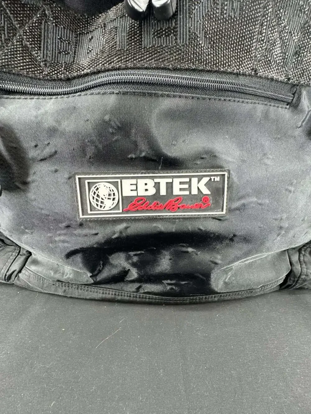 Vintage Eddie Bauer EBTEK Black Nylon Gear Duffle Bag